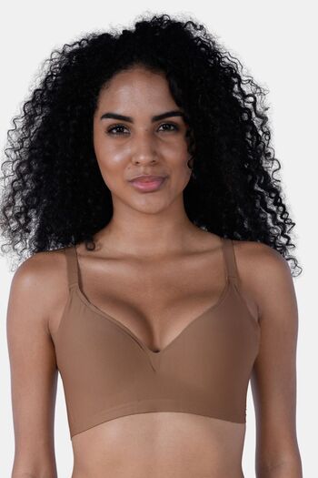 Buy Soie Padded Non-Wired Medium Coverage T-Shirt Bra - Choco Malt